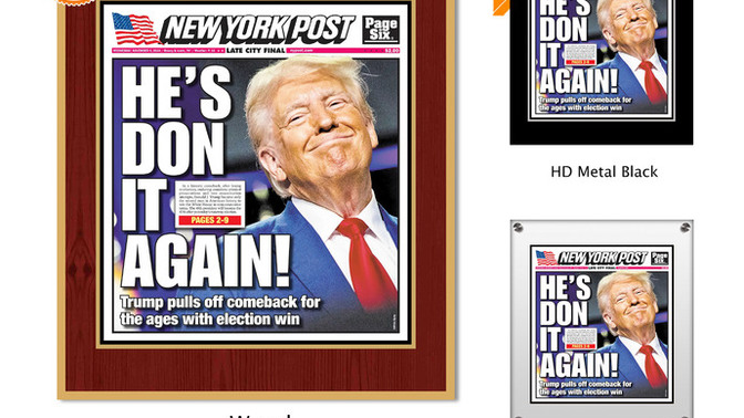 Would you want one of these plaques commemorating the greatest political comeback in history? ?