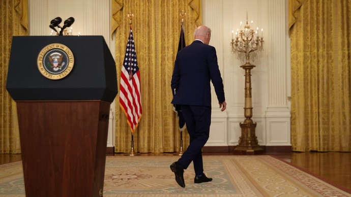 Biden leaving, answering no questions...