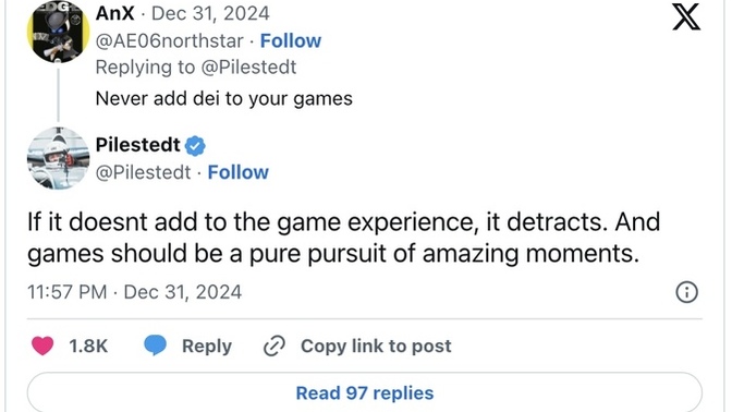 Leftists who thinks DEI is a meaningless term and a right wing dogwhistle, do you think adding meaningless right wing dogwhistles to games is good?