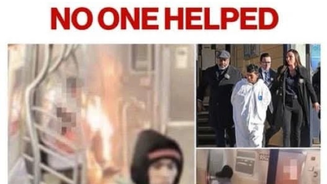 You will video a woman on fire with your smartphone but not help. What is wrong with people these days?