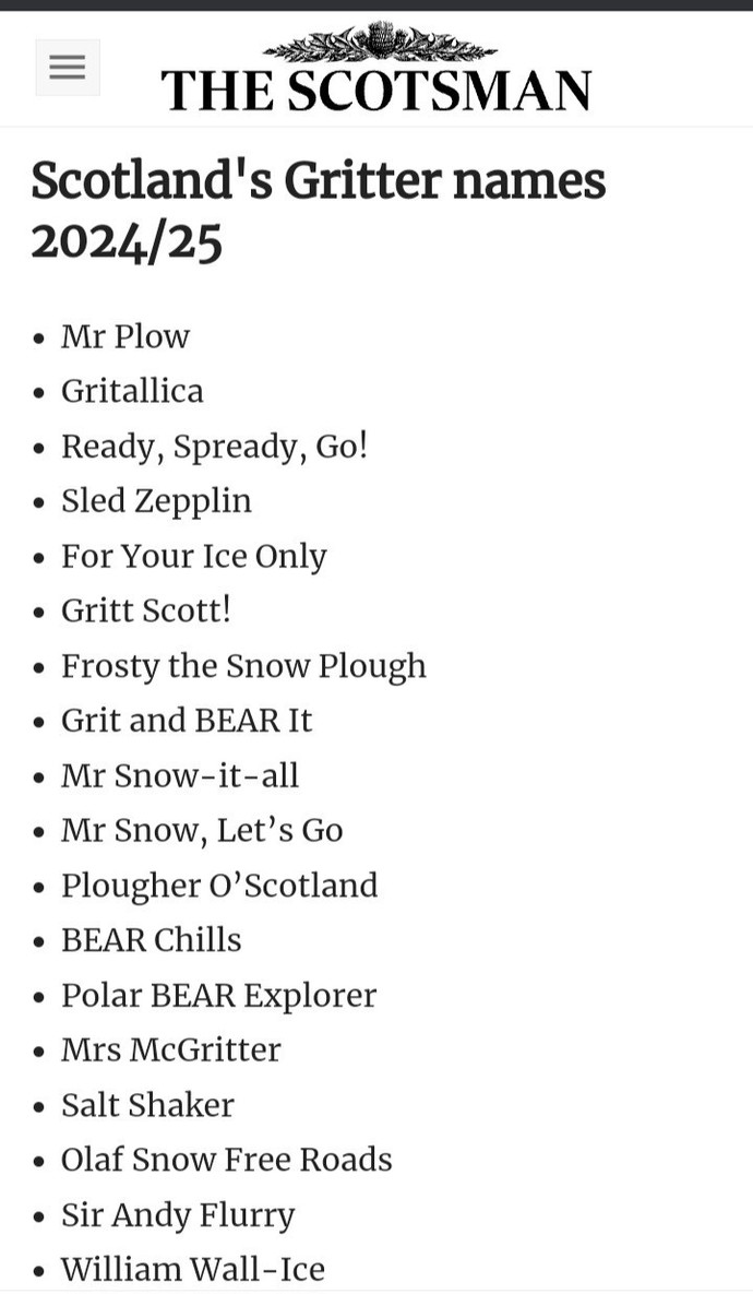 What would you name a snow plough/gritter?