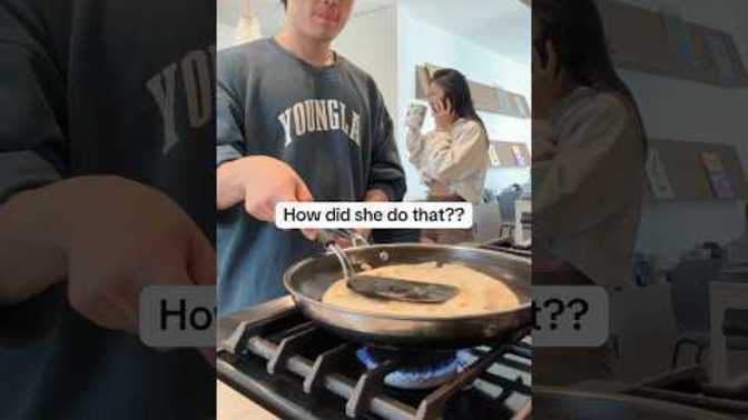 Can you turn the food in the hot pan using just your hands?