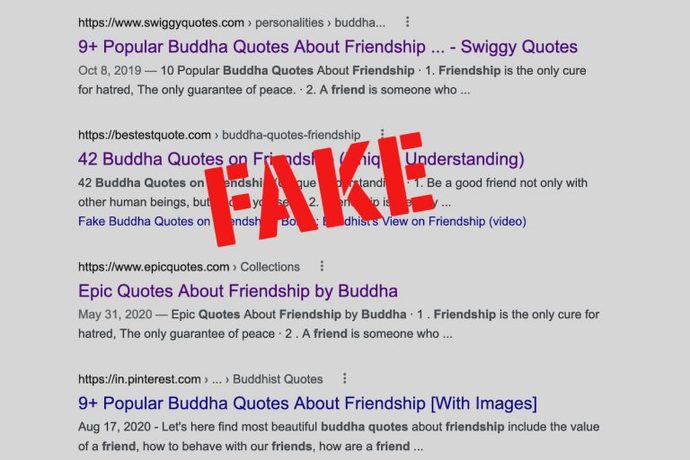 How do you feel about fake Buddha quotes?
