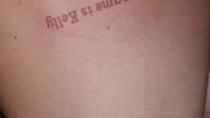 If someone has their own name tattooed on them are they encouraging people to approach them?
