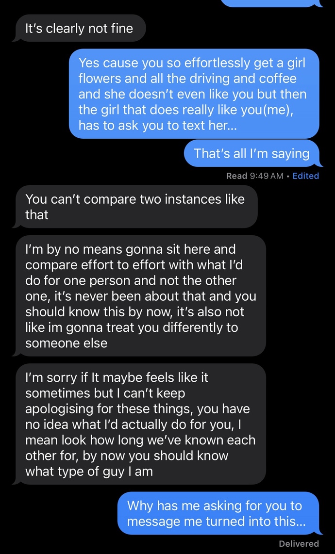 Red flag that he doesn’t put effort in when dating?