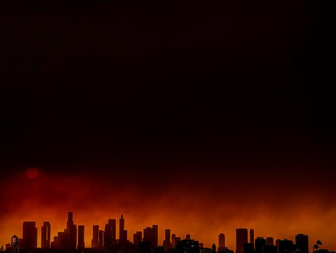 What was the worst natural disaster you ever had to endure (wildfire images from L. A.)?