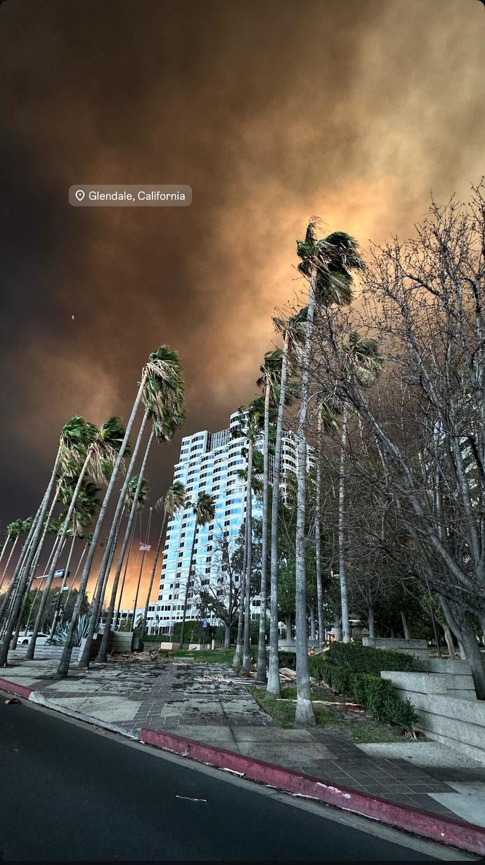 What was the worst natural disaster you ever had to endure (wildfire images from L. A.)?