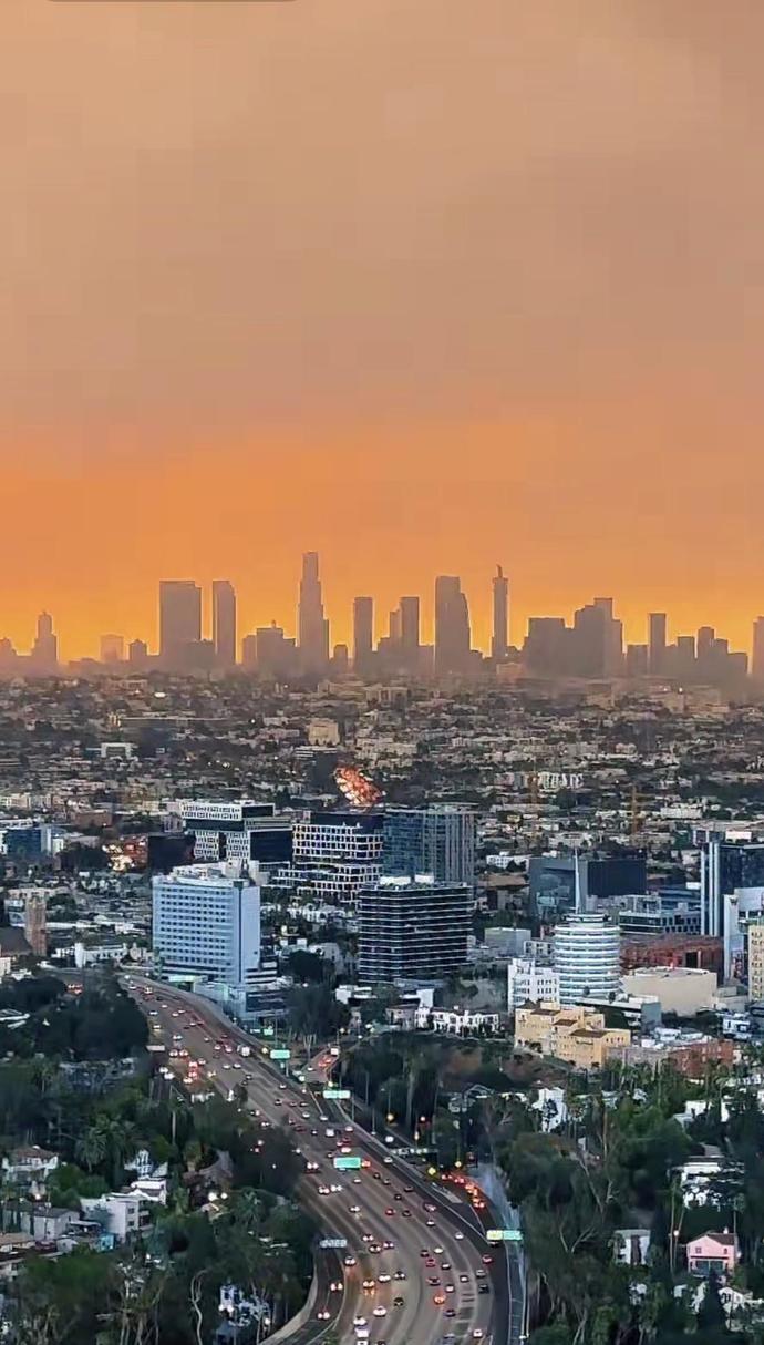 What was the worst natural disaster you ever had to endure (wildfire images from L. A.)?
