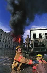 What was the worst natural disaster you ever had to endure (wildfire images from L. A.)?