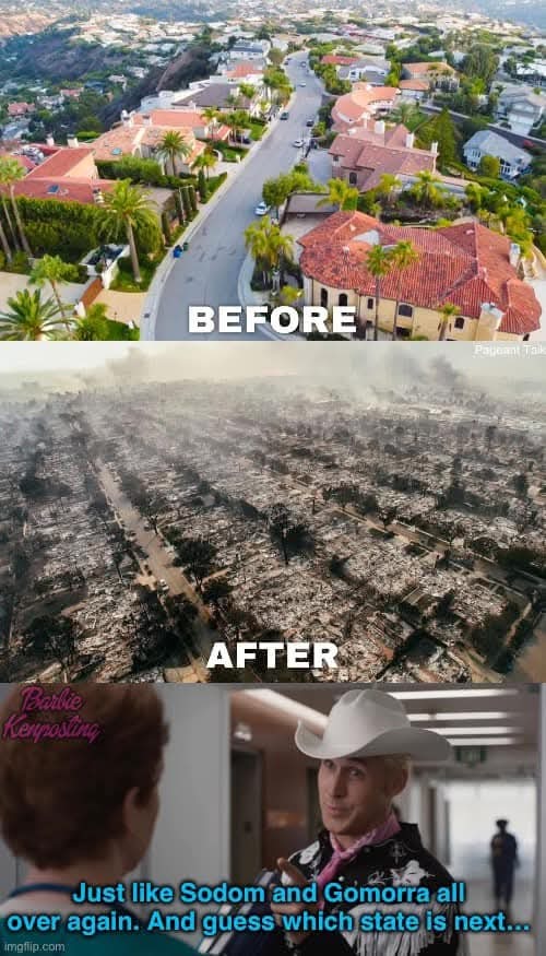 How many religions began with a forest fire?