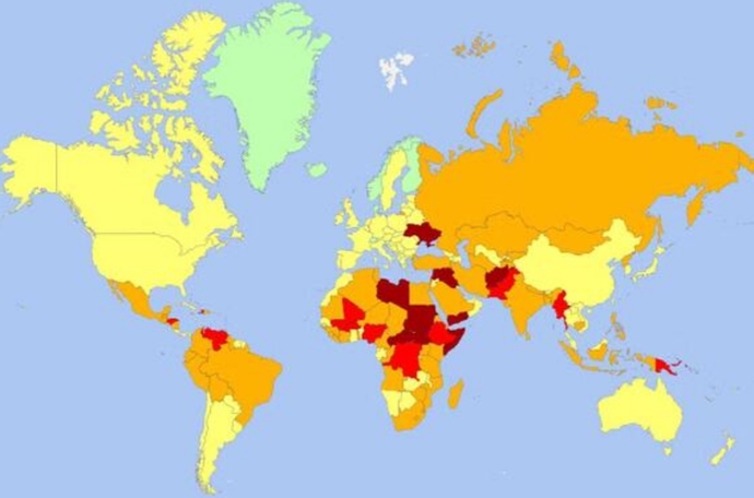 What do you think about this DANGEROUS COUNTRIES MAP?