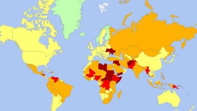 What do you think about this DANGEROUS COUNTRIES MAP?