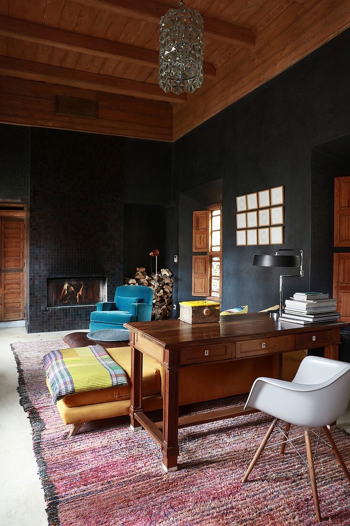 example of black & wood