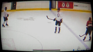 Just a practice scrap, but I go in left handed here (red jersey)