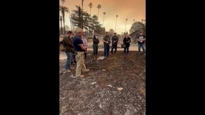 What do you think about this Catholic family singing at their destroyed home?