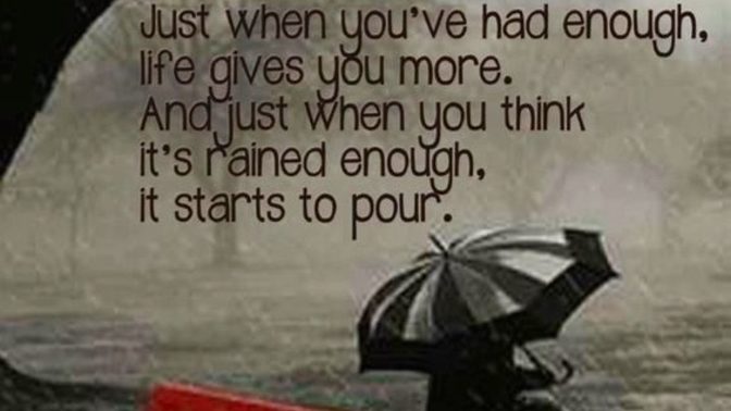 Does anybody else feel like when it rains it pours☔️?