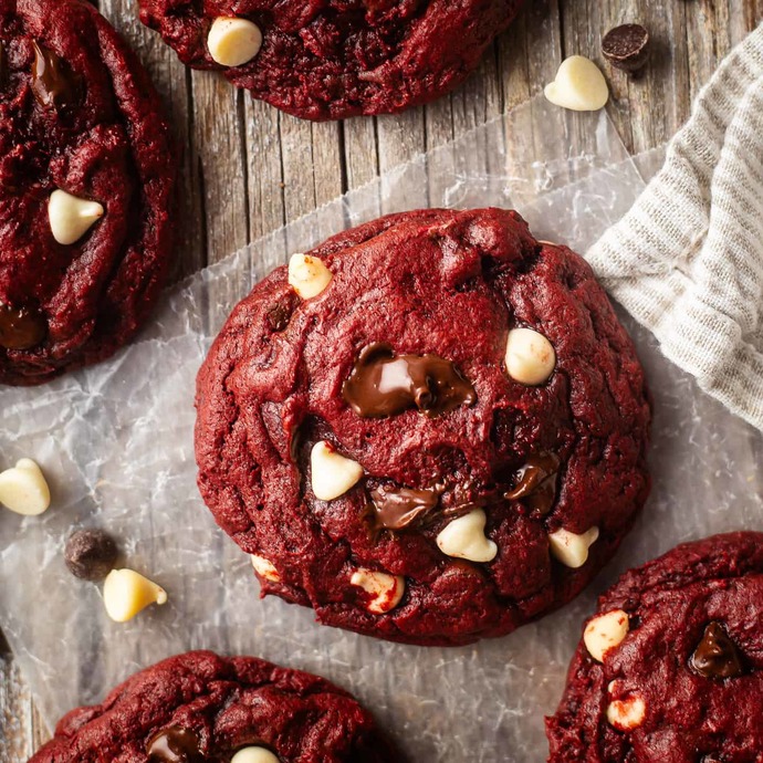 Would you eat red velvet chocolate chip cookies?