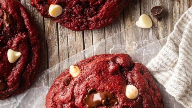 Would you eat red velvet chocolate chip cookies?