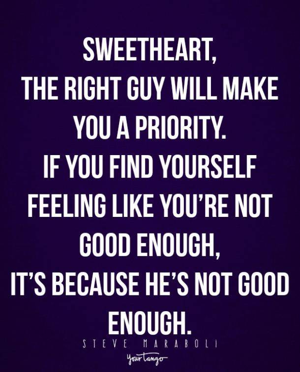 When have you actually had to realise that you just were not good enough?