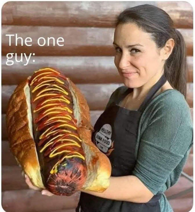 How do you eat a sausage sandwich?