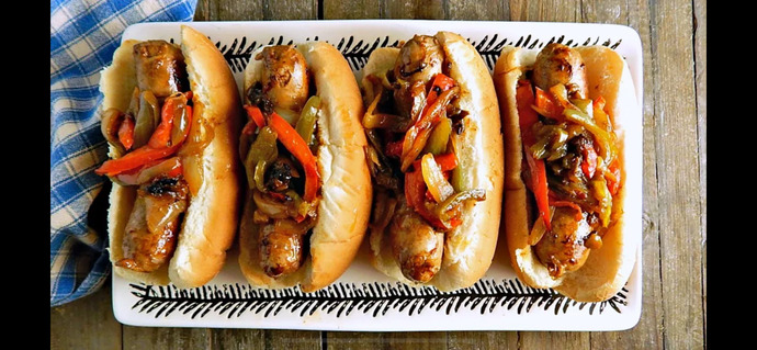 How do you eat a sausage sandwich?