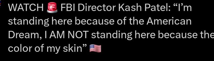 What you think about new Indian fbi director Kash patel?