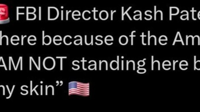 What you think about new Indian fbi director Kash patel?