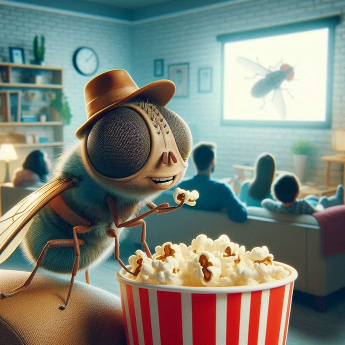 Are Michigan flys eating popcorn evil?
