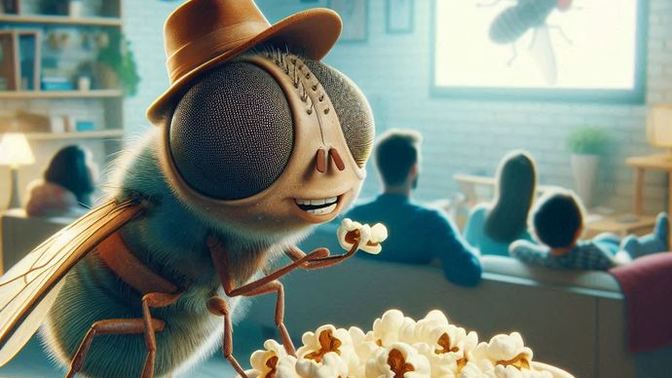 Are Michigan fly's eating popcorn evil?