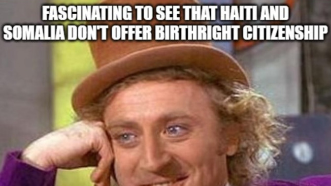 Here's why I think President Trump's attempt to overturn birthright citizenship is brilliant. What say you?