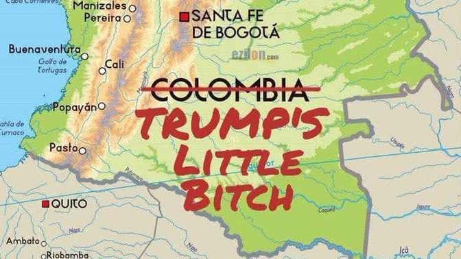 Big Daddy Trump shows Colombia that his pimp hand be strong. Thoughts?