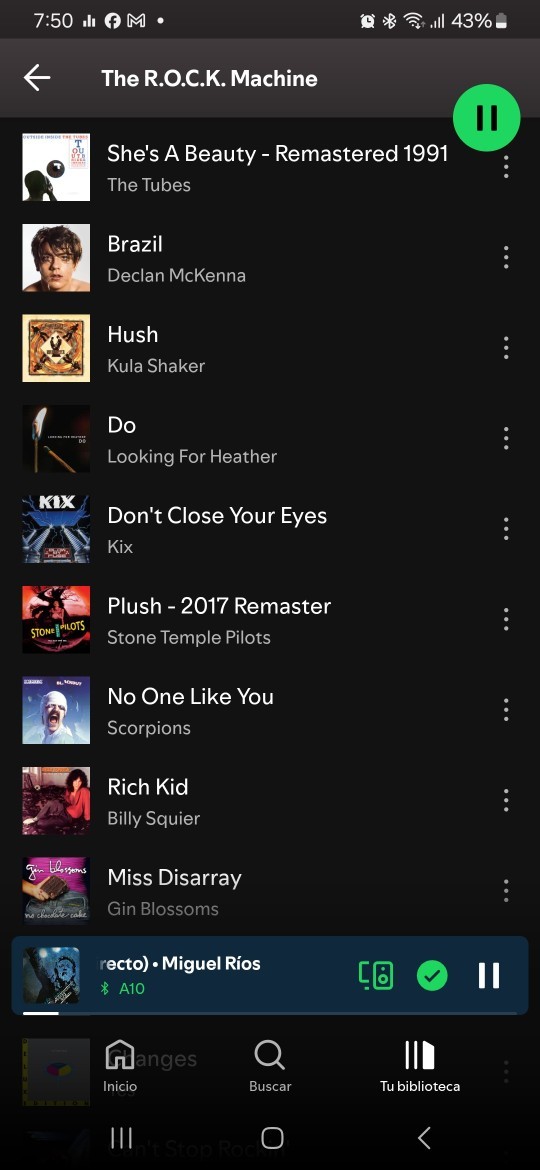 Part of my Spotify list The R. O. C. K. Machine?