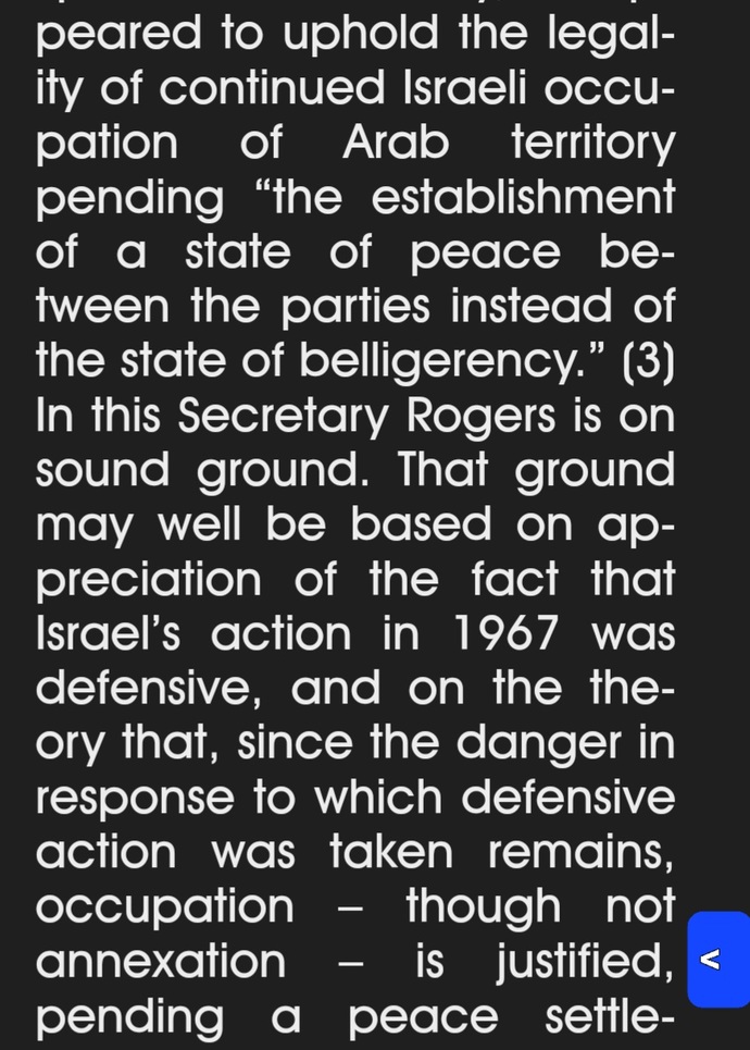 If you knew that a Professor of International Law JUSTIFIED Israeli occupation since 1967, would you agree to this professor?