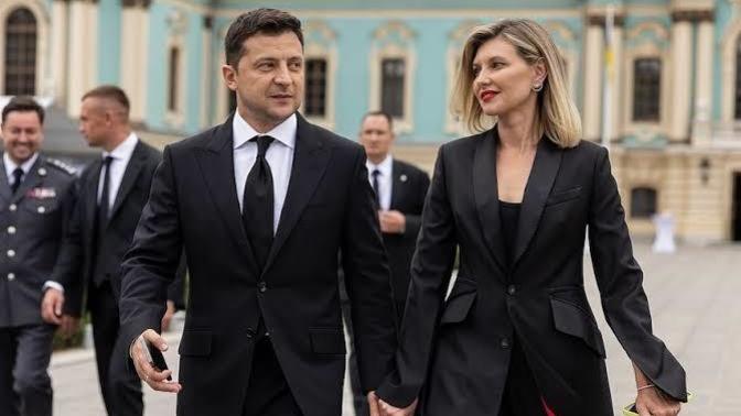 Does Zelensky and his wife appear as a power couple despite him being shorter?