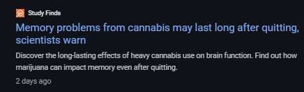 Why doesn’t everyone use weed?