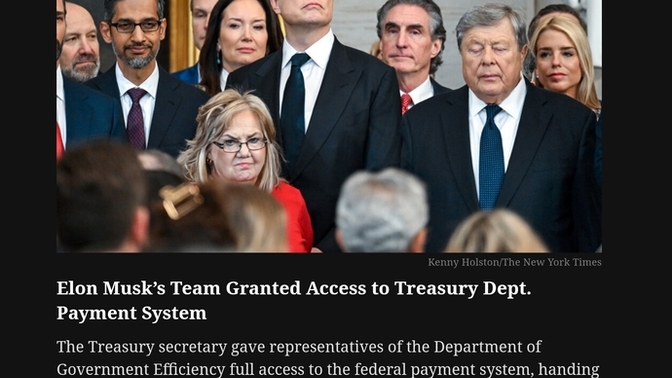 Are you cool with a billionaire having access to your government info?