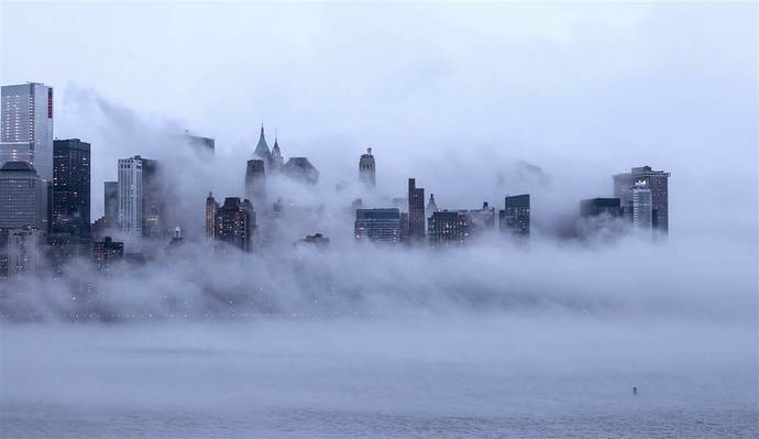 Now New York is burning! Oh wait, that's just fog. 😯