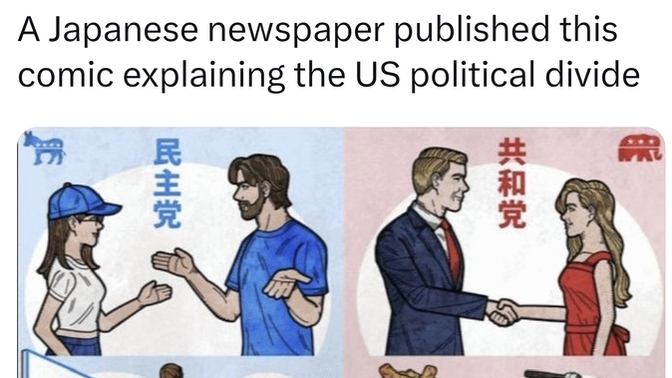 What do you think about the Japanese perception of the U. S. political divide?