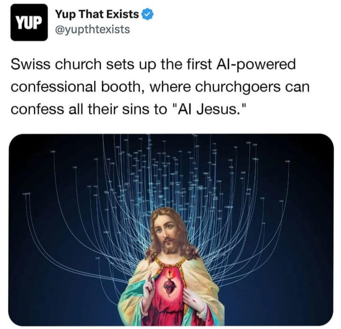 Would you confess your sins to AI Jesus ?