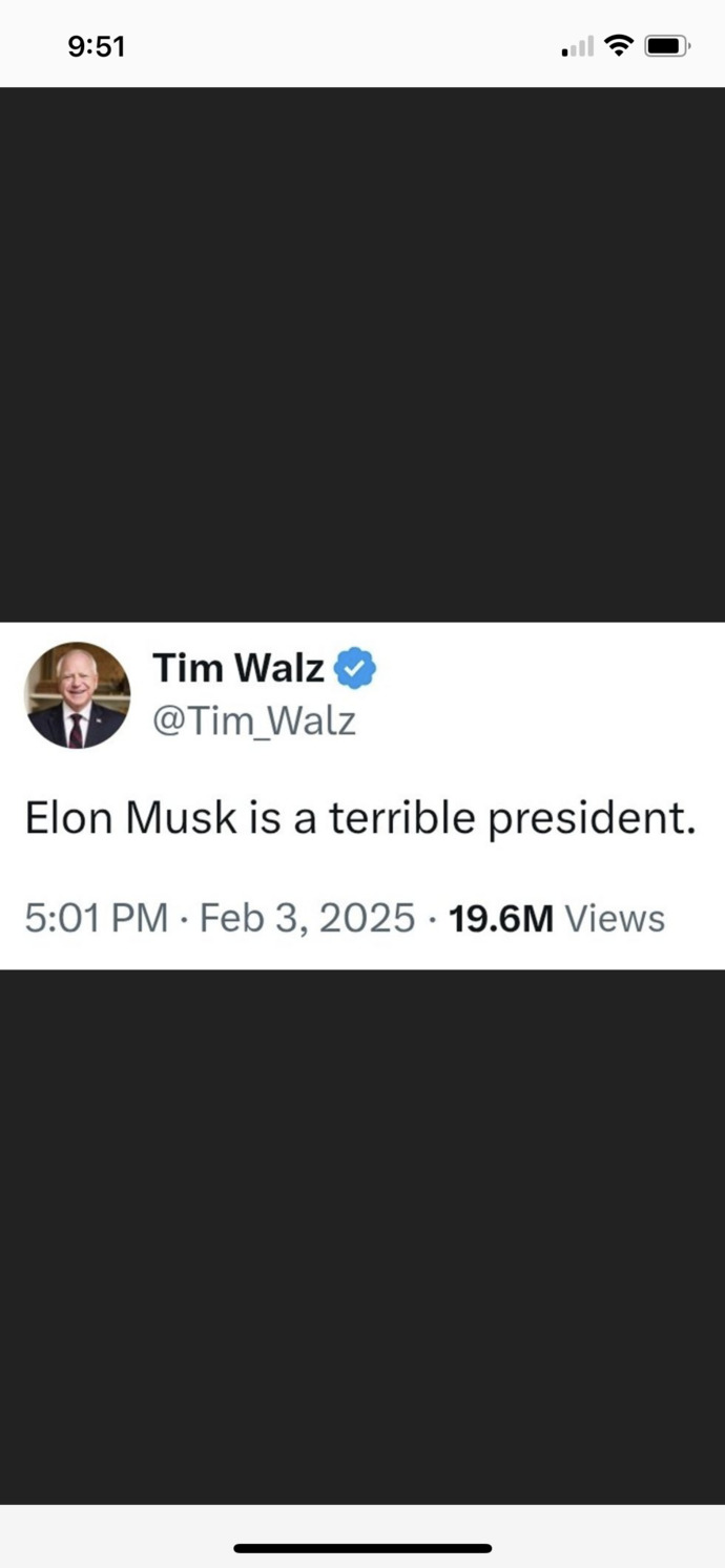 How are you feeling about President Musk?