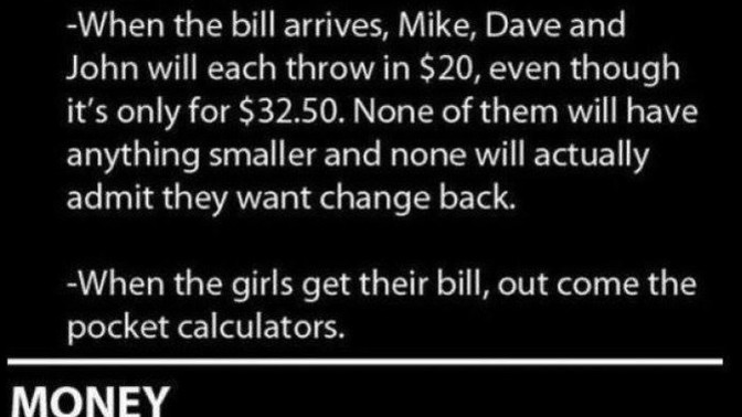 What do men do differently than women do?
