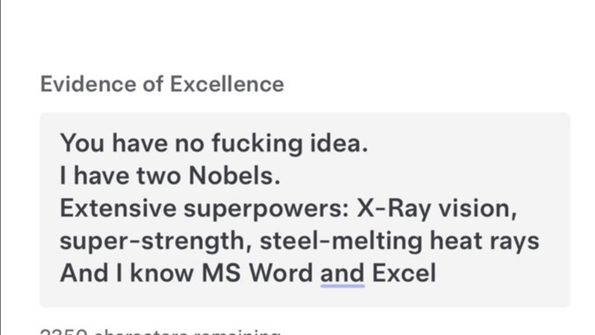 Would YOU ever put this on a resume or application?
