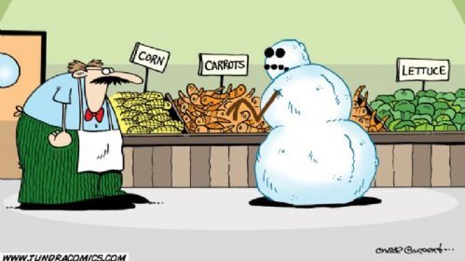 How would you react if you caught Frosty picking his nose?