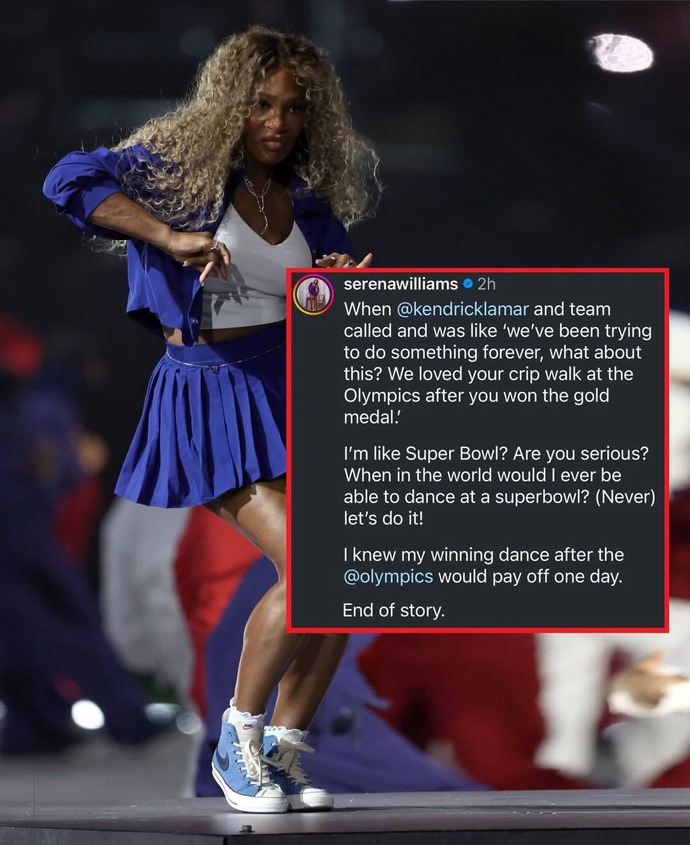 Was Serena Williams trashy for Crip walking at the superbowl as middle aged married mother?