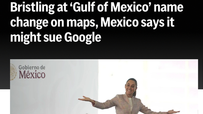 Did you hear Mexico threatens to sue google for using "gulf of america" on their maps?