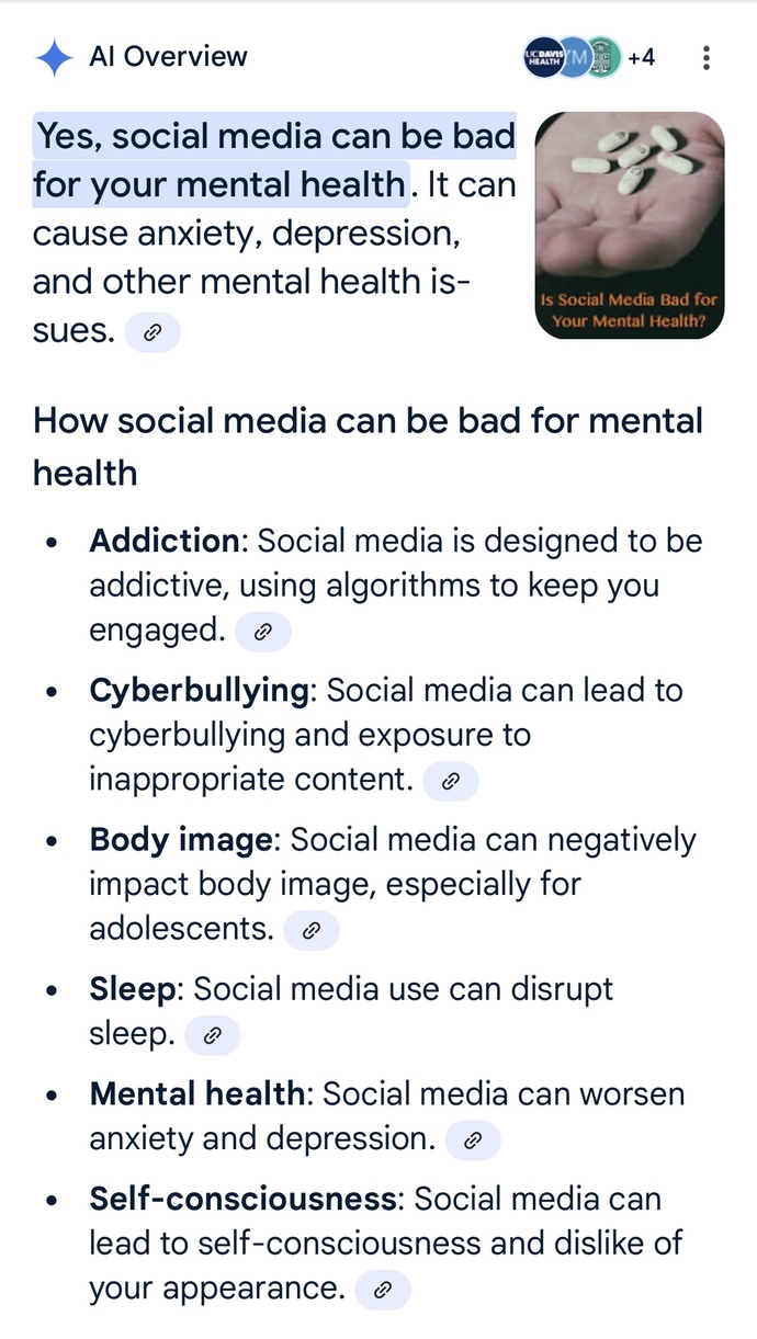 Do you agree social media is bad for people’s mental health?