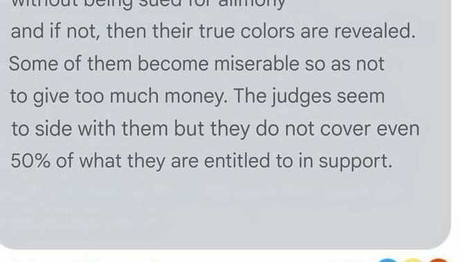 What do you think about the idea that some men try to avoid paying child support by going out of their way to not give too much money to their childr?