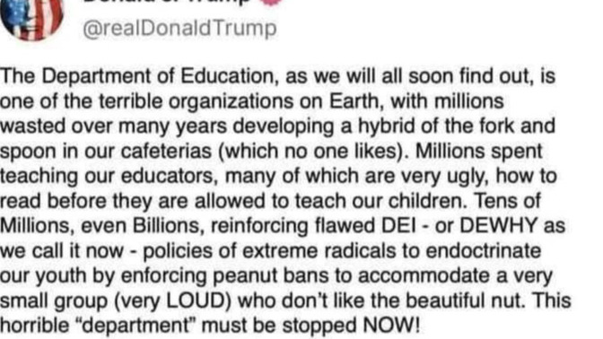 So, what are your thoughts about this post from Trump?