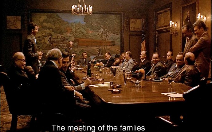 In The Godfather. About blacks, “One Godfather said, “They are just animals anyway. Can you imagine that getting past the censors in a modern movie?