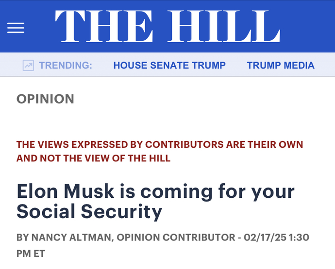 Is Elon Musk coming for your social security?